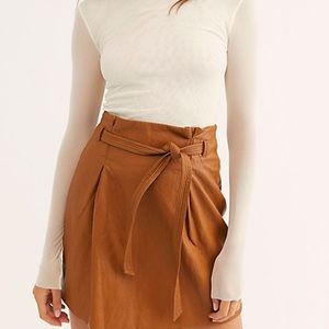 NEW Free People Vegan Leather Mini Skirt